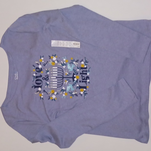 Hanukkah love and light long sleeve women's tee shirt top Medium M NWT - Picture 2 of 3